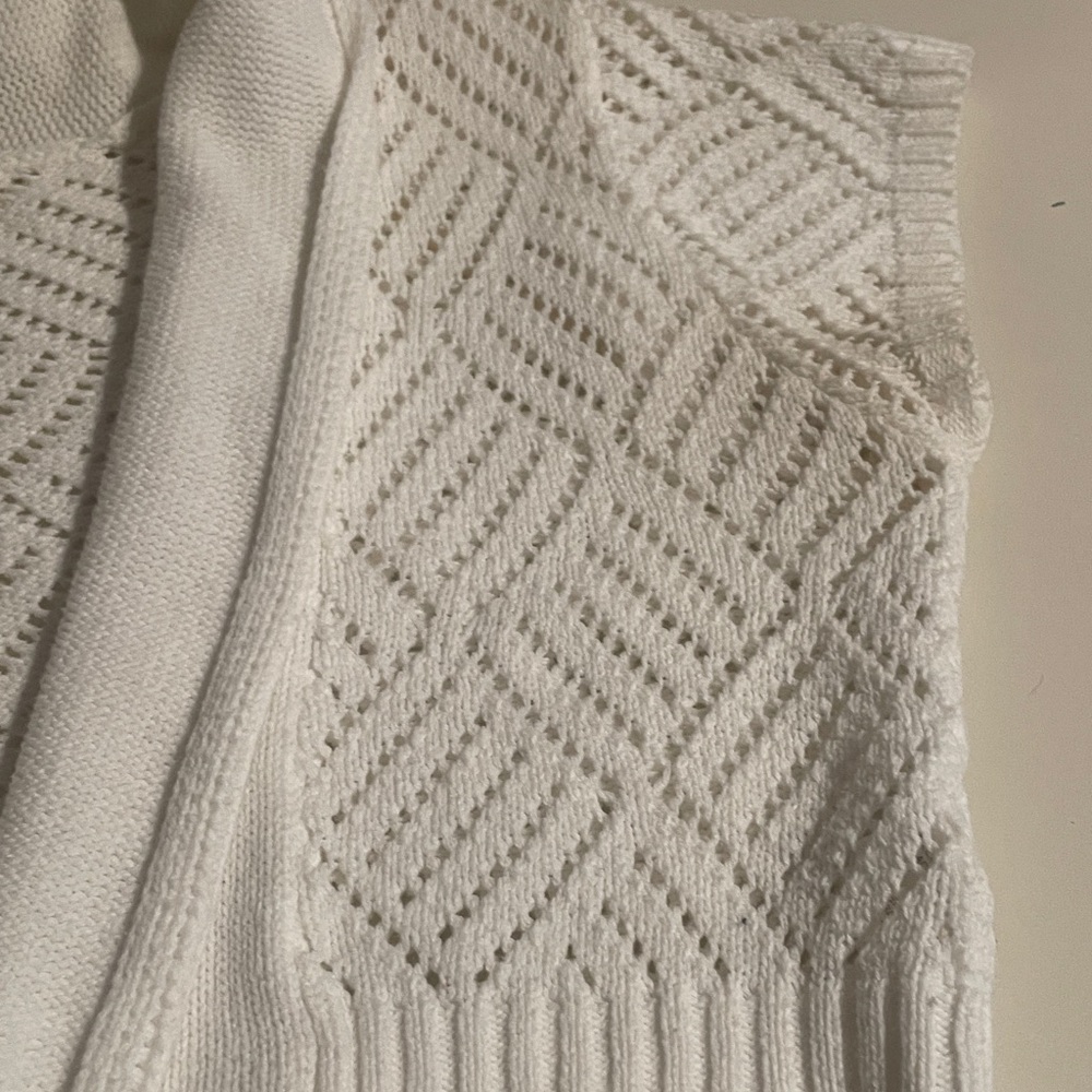 Moral Fiber Cream Open-Front Knit Shrug - Picture 9 of 9